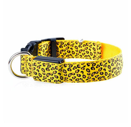 Fashion Leopard Adjustable Led Pet Collar