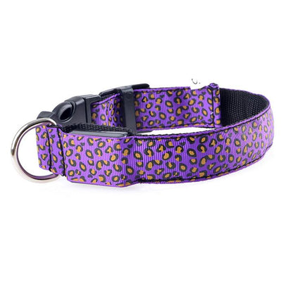 Fashion Leopard Adjustable Led Pet Collar