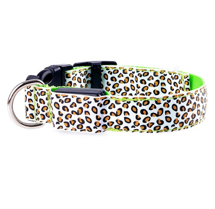 Fashion Leopard Adjustable Led Pet Collar