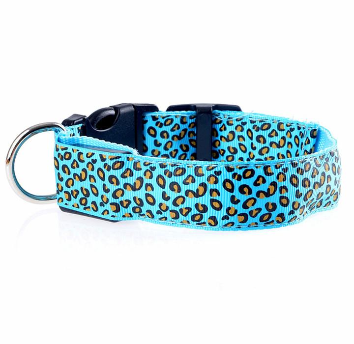 Fashion Leopard Adjustable Led Pet Collar