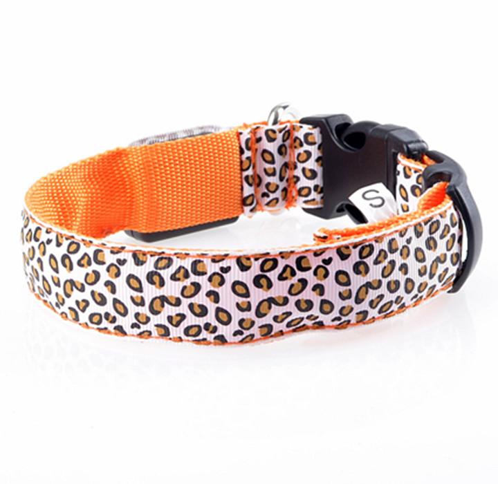 Fashion Leopard Adjustable Led Pet Collar