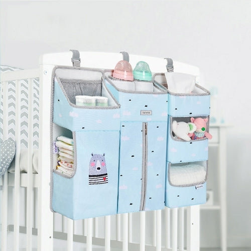 Nursery 3-in-1 Baby Crib Organizer with Insulated Pockets