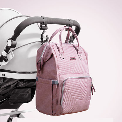 Modern Quilted Diaper Bag Backpack