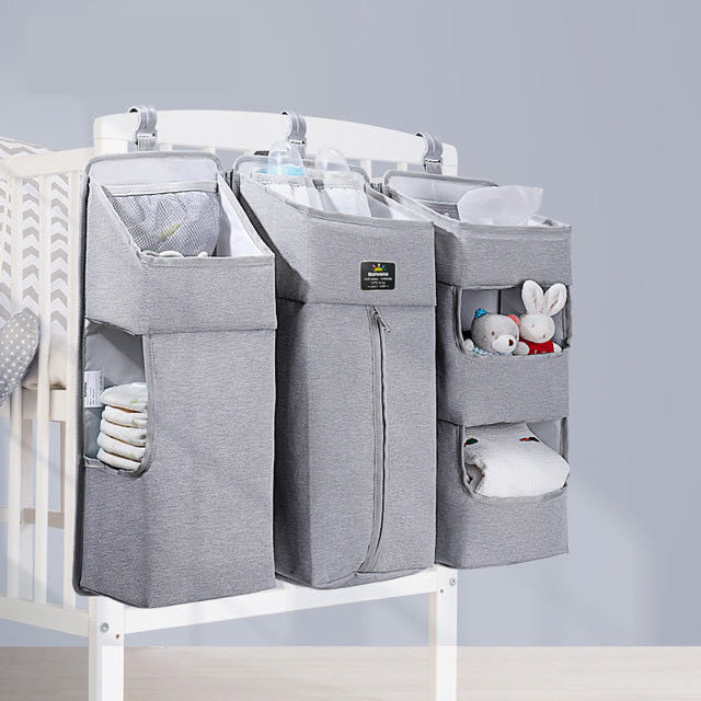 Nursery 3-in-1 Baby Crib Organizer with Insulated Pockets